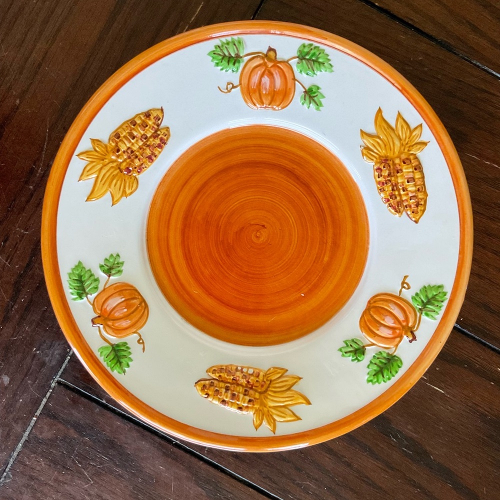 Large Candle Plate/ holder - Harvest